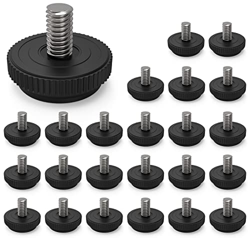 8 Pack 5/16-18 Stainless Steel Adjustable Threaded Furniture Leg Leveling Feet Screw-in Glide Levelers,Screw Foot Levelers Screw On Furniture Glide Leveling Table,Chair,Furniture