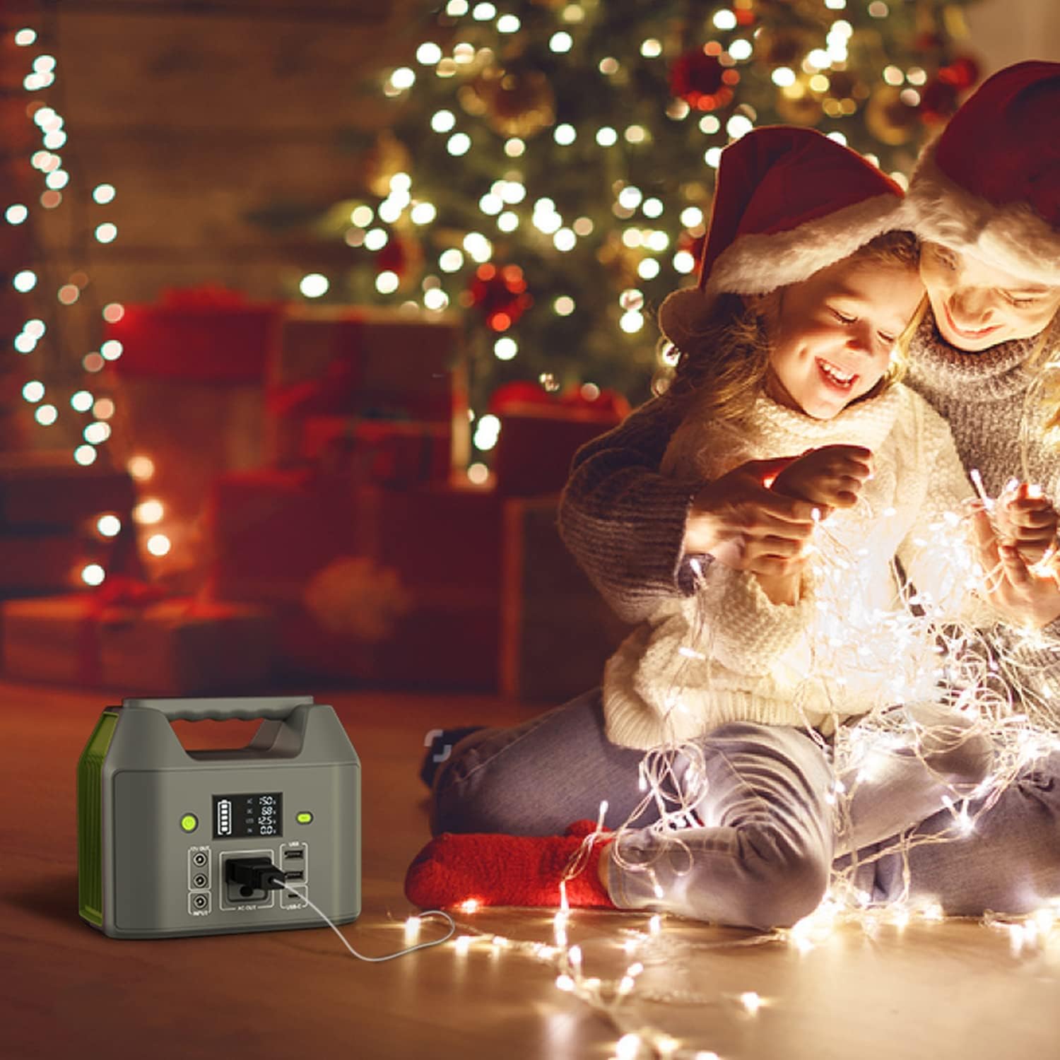 Portable Power Station 155Wh/42000mAh, EnginStar Power Bank with AC Outlet 110V/150W, 6 Outputs External Battery Pack, Portable Laptop Charger Backup Lithium Battery with LED Light for Home Camping