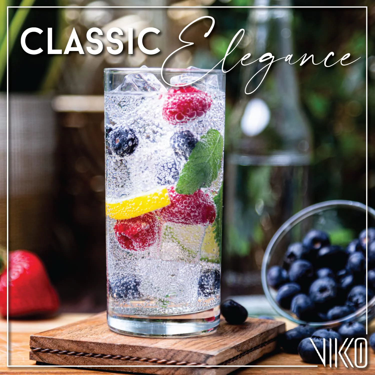 Vikko Water Glasses, Set of 12 Drinking Glasses, Thick and Durable Tumbler, 12.25 Ounce Tall Kitchen Glasses, Dishwasher Safe Highball Glass Tumbler, Heavy Duty Cups