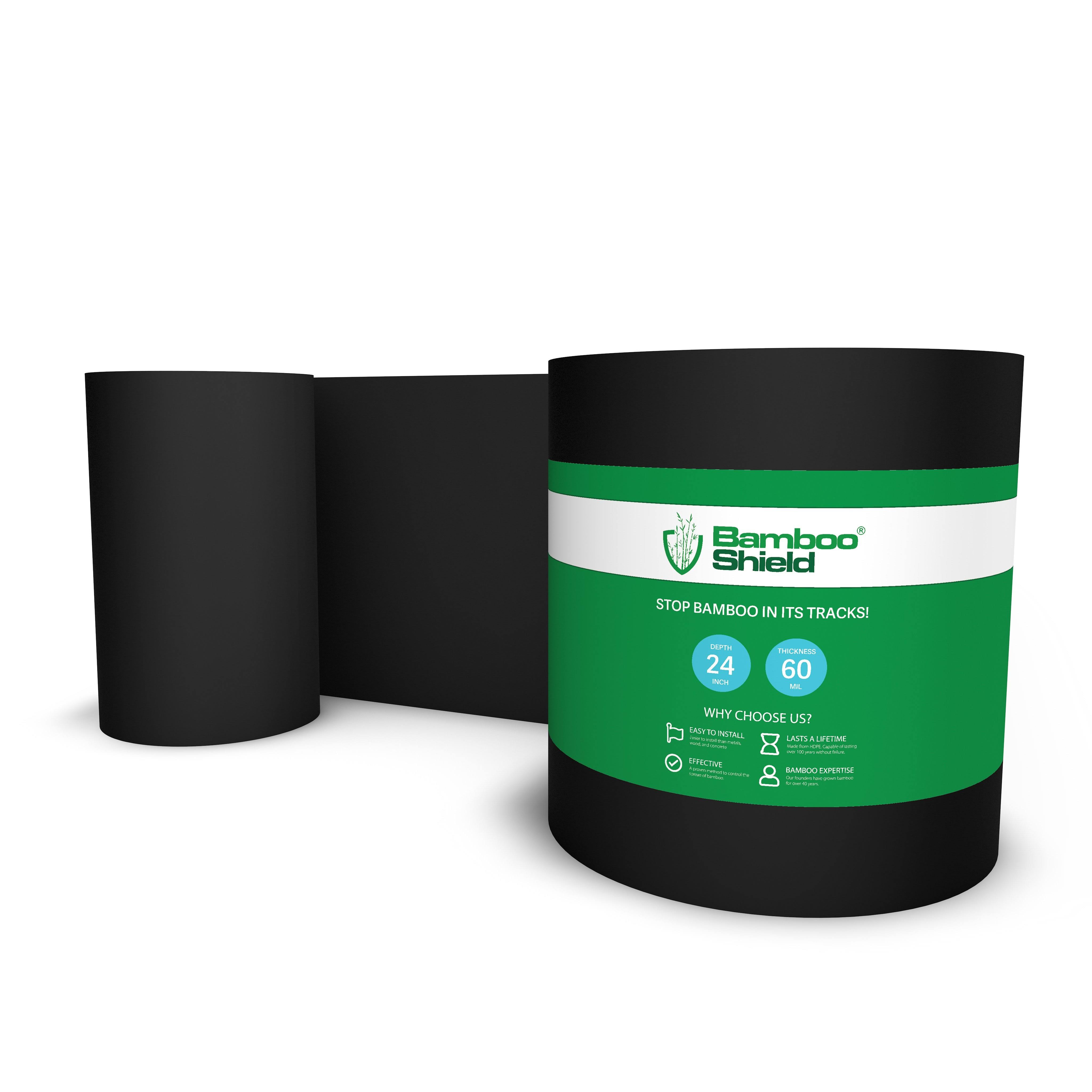 Bamboo Shield - 50 Feet Long x 24 inch x 60 Mil - Bamboo Root Barrier/Water Barrier