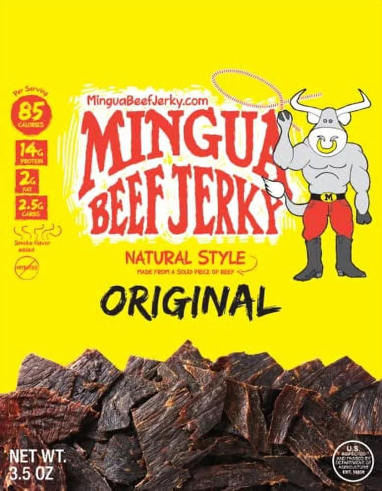 Mingua Beef Jerky - Two Milds + Two Garlic & Onions, 3.5 ounces, 14.0 Ounce