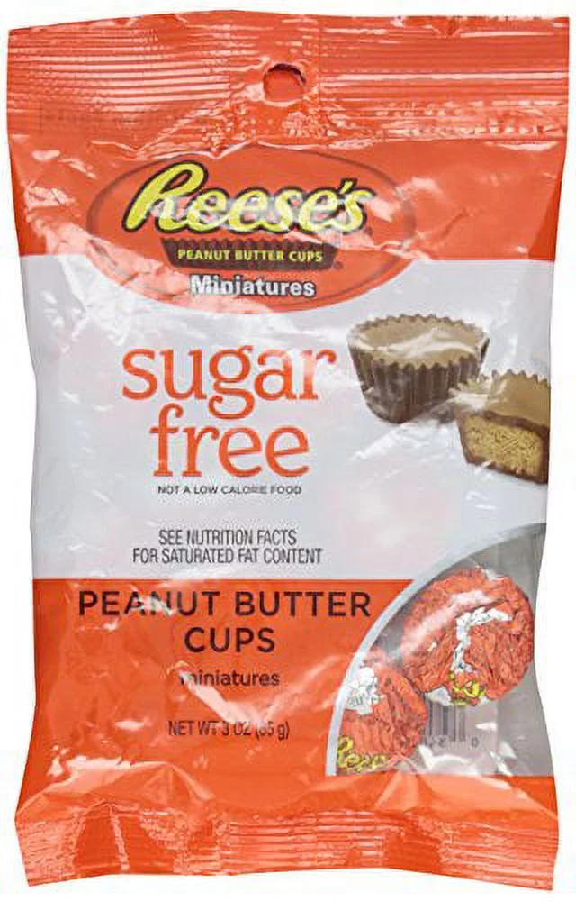 Hershey's Sugar Free Reese's Peanut Butter Cups Miniatures Original (Pack of 4)