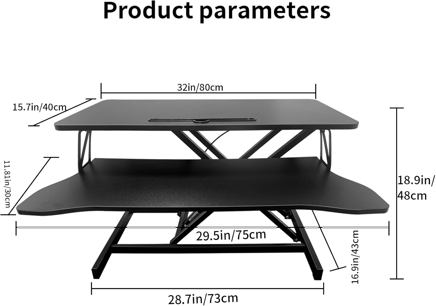 Standing Desk Converter, Stand Up Desk Riser, 32