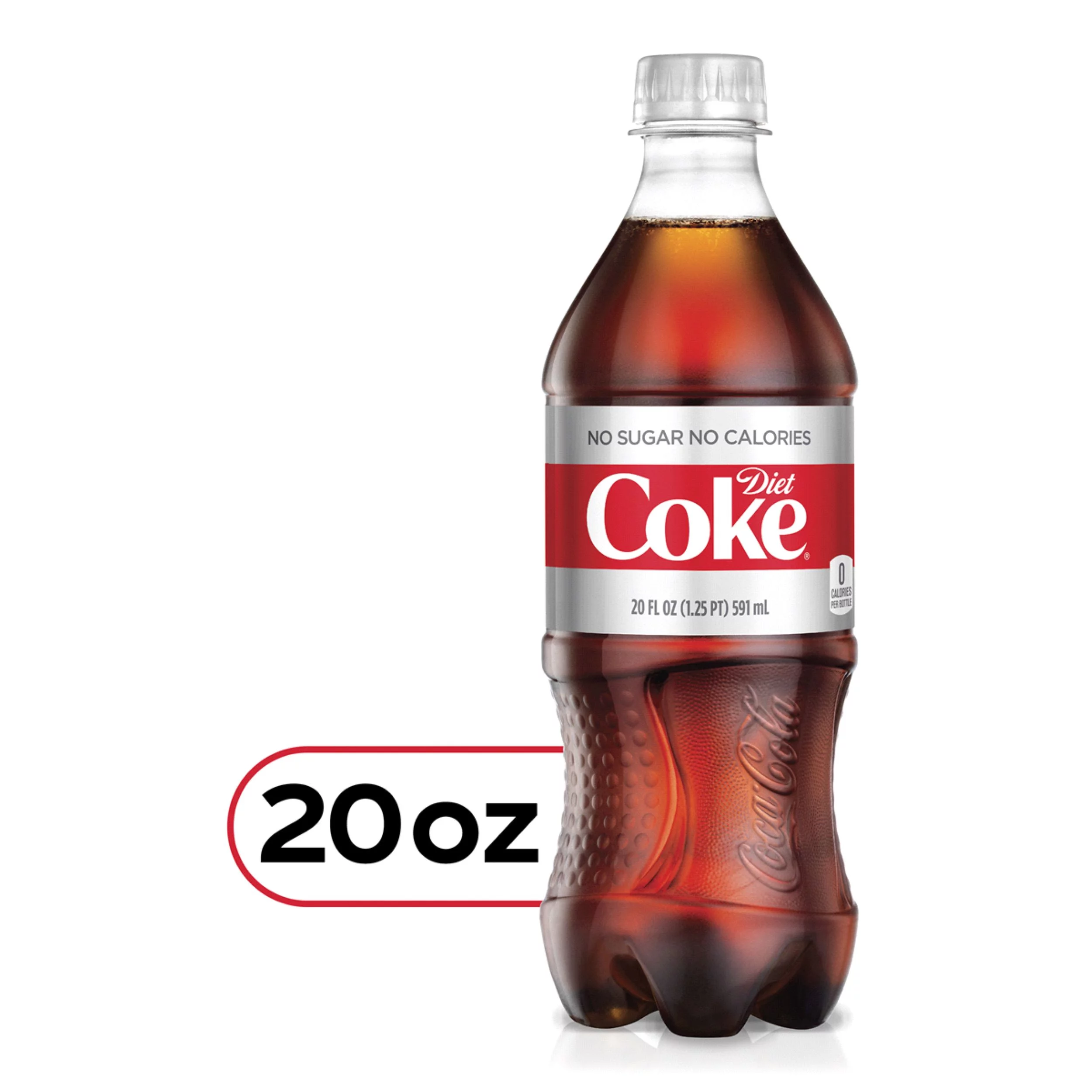 Diet Coke Soda 20oz Bottles, Quantity of 24
