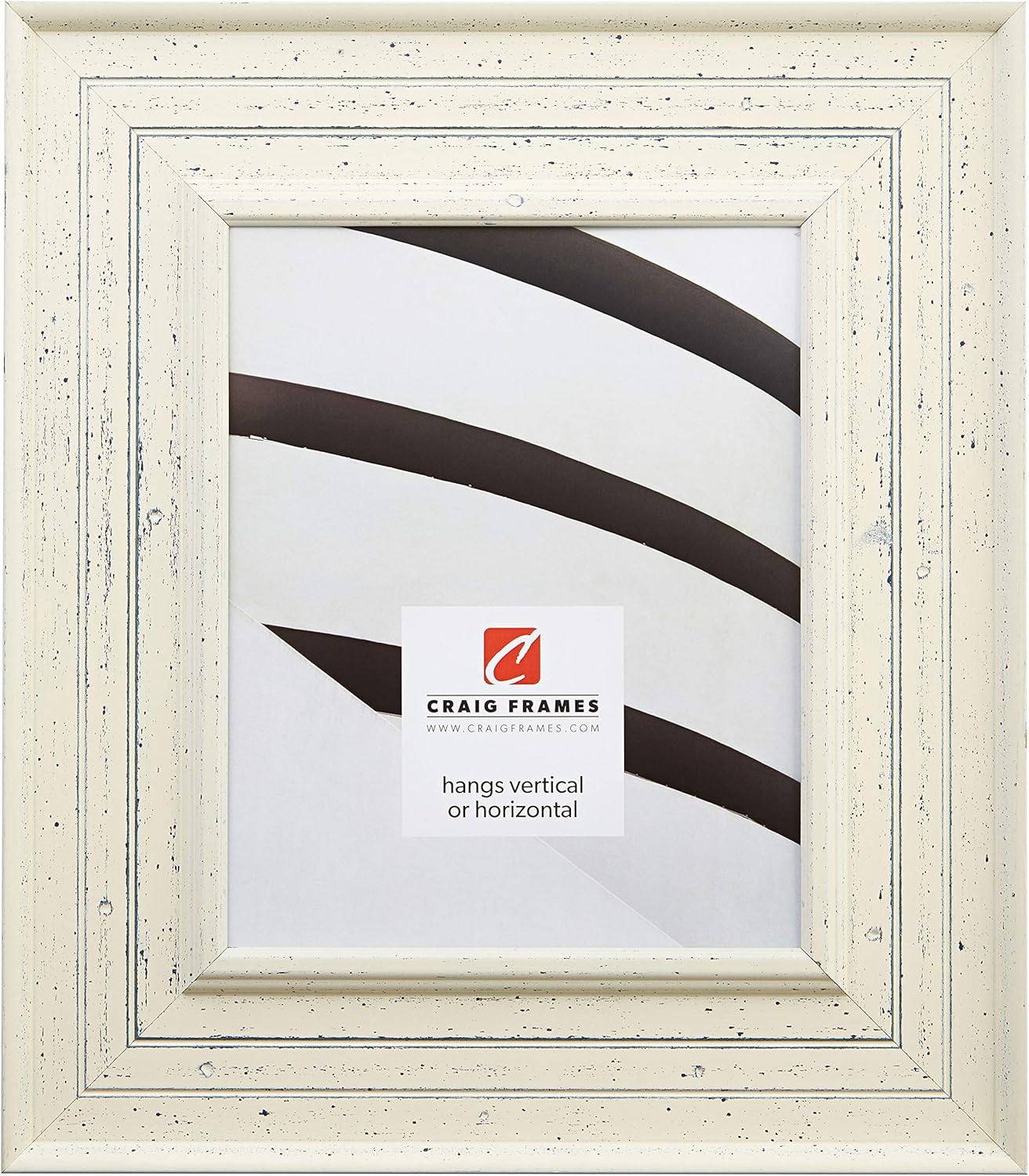 Craig Frames 81378600 16 by 20-Inch Picture Frame, Smooth Paint Finish, 3-Inch Wide, Weathered Off-White