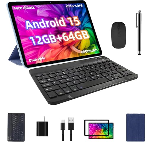 Android 14 Tablet,10 inch Tablets, Octa Core CPU, 10GB+64GB+512GB Expansion, 1280x800 HD IPS Touchcreen Display , Wi-Fi6, Dual Camera, 6000mAh Battery, Bluetooth5, 2 in 1 Tablet PC,Widevine L1