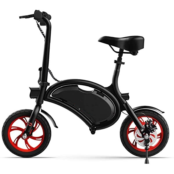 Jetson Electric Bike Bolt Folding Electric Bike, with Pegs &ndash; with LCD Display, Lightweight & Portable with Carrying Handle, Travel Up to 15 Miles, Max Speed Up to 15.5 MPH , 40&Prime; x 20&Prime; x 37&Prime;