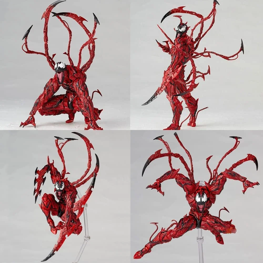 EROCK Venom Legends Series - Carnage Action Figure -7inch Carnage Venom Toy Action Figure Anime, Collectible Figures Venom Statue Toy Action Figures Toy Decoration Ornaments Gift (Venom 2 + Carnage 2)