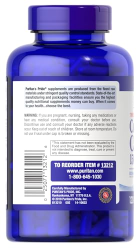 Puritan's Pride Absorbable Calcium 1500 mg Plus Vitamin D3 25mcg 1000 IU, Dietary Supplement for Bone Strength, Heart, Nerve, Muscle, and Immune Support, 120 Coated Caplets