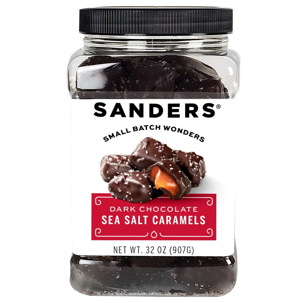 Sanders Small Batch Wonders Dark Chocolate Sea Salt Caramels, 32 oz.