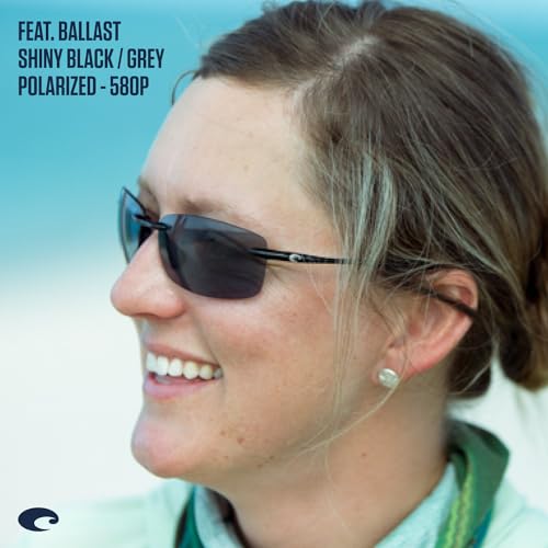 Costa Del Mar Men's Ballast Polarized Rectangular Sunglasses