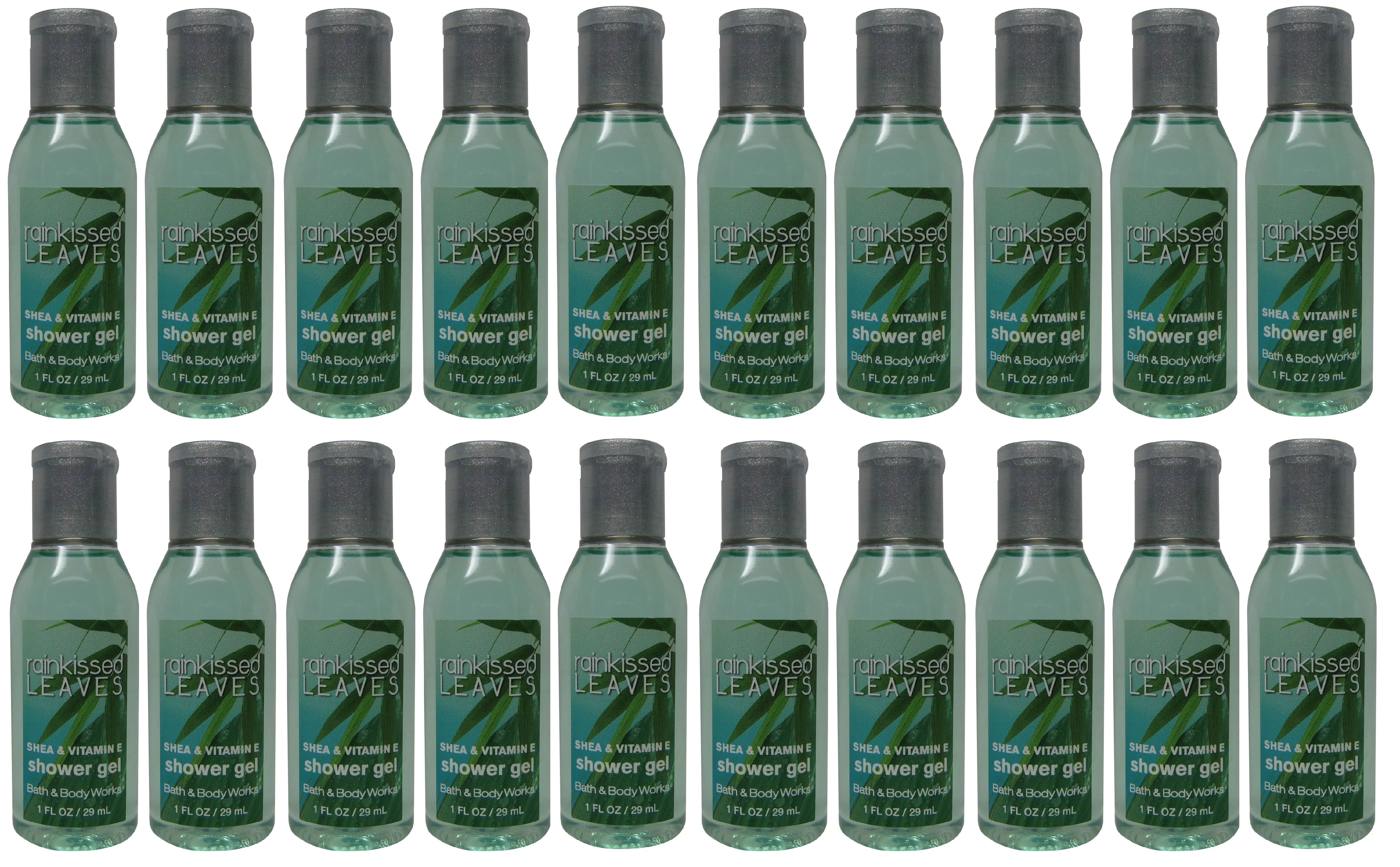Bath and Body Works Rainkissed Leaves Shower Gel. Lot of 20 Bottles. 20oz Total