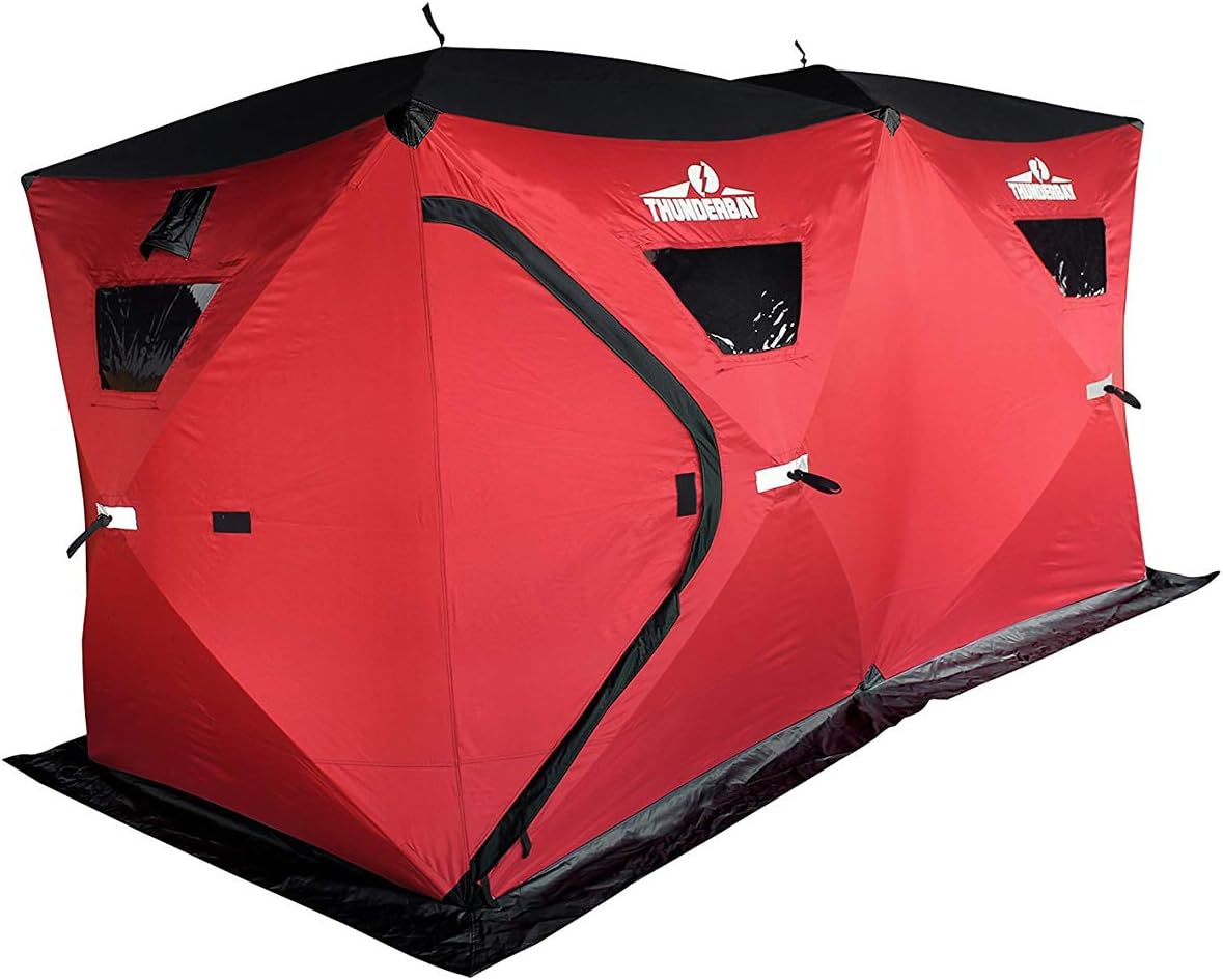 THUNDERBAY Ice Cube Series Pop-Up Portable 6-8 Person Ice Fishing Shelter