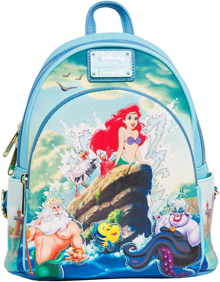 Loungefly Disney The Little Mermaid Ariel Scene Womens Double Strap Shoulder Bag Purse
