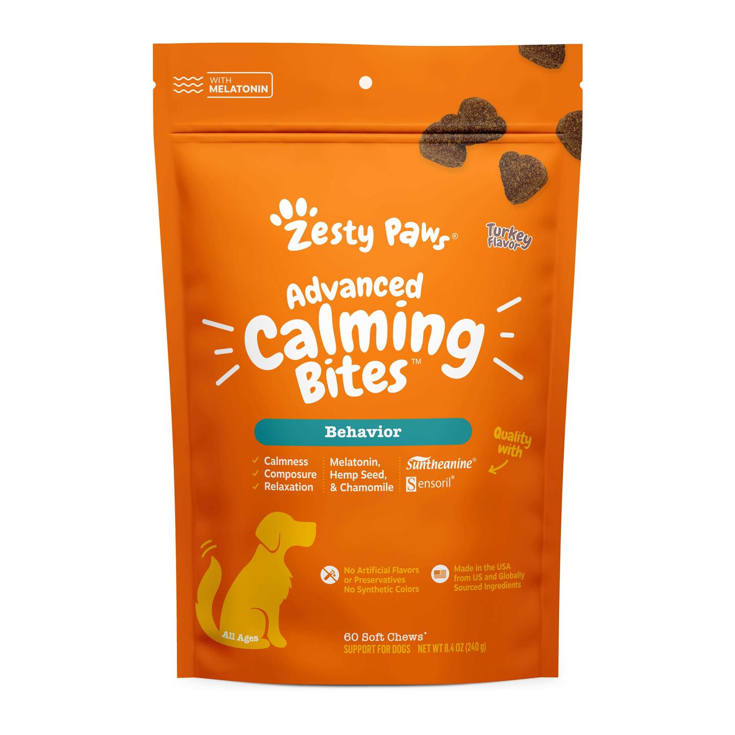 Zesty Paws Advanced Behavior Calming Bites for Dogs - Pet Supplies online store