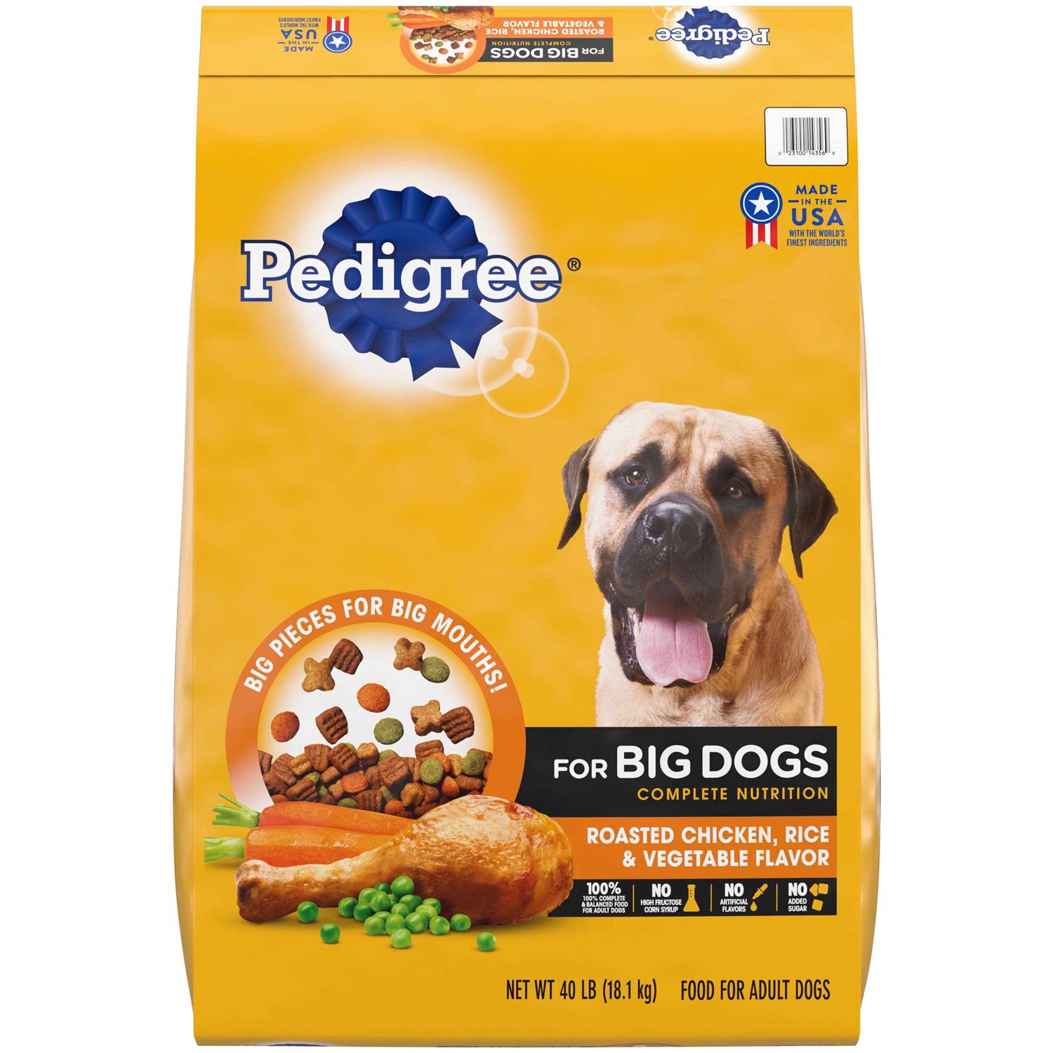Pedigree For Big Dogs Adult Complete Nutrition Large Breed Dry Dog Food Roasted Chicken - Pet Supplies online store
