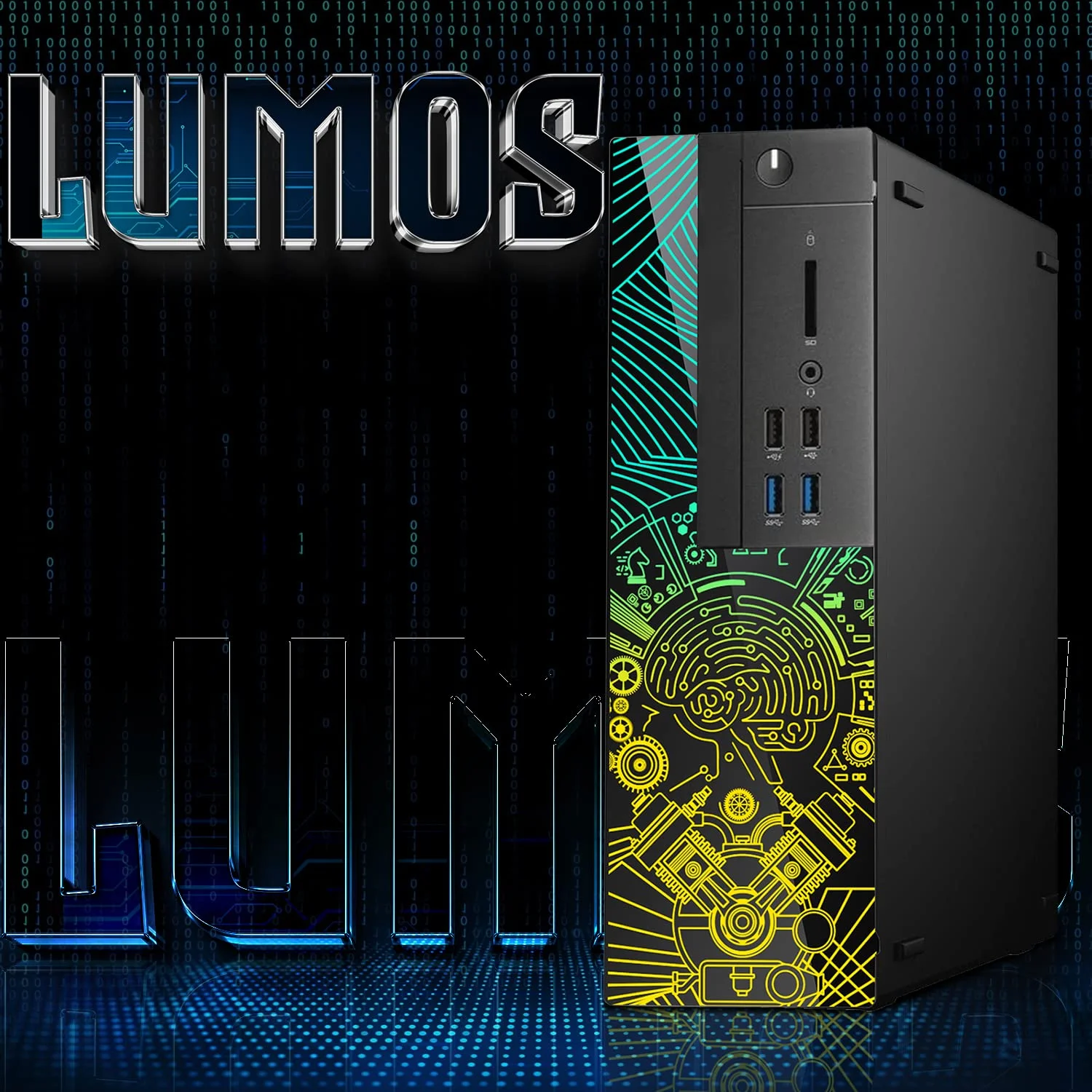 Restored Lumos 8 Gaming Desktop PC,Intel Core i5 8th Gen,16GB RAM,128GB HDD+2TB HDD,AMD RX 550 4GB GDDR5 Graphics Card,22 Inch Monitor,PCI-E Bluetooth|Wi-Fi,RGB Kit,Win 11 Home (Refurbished)