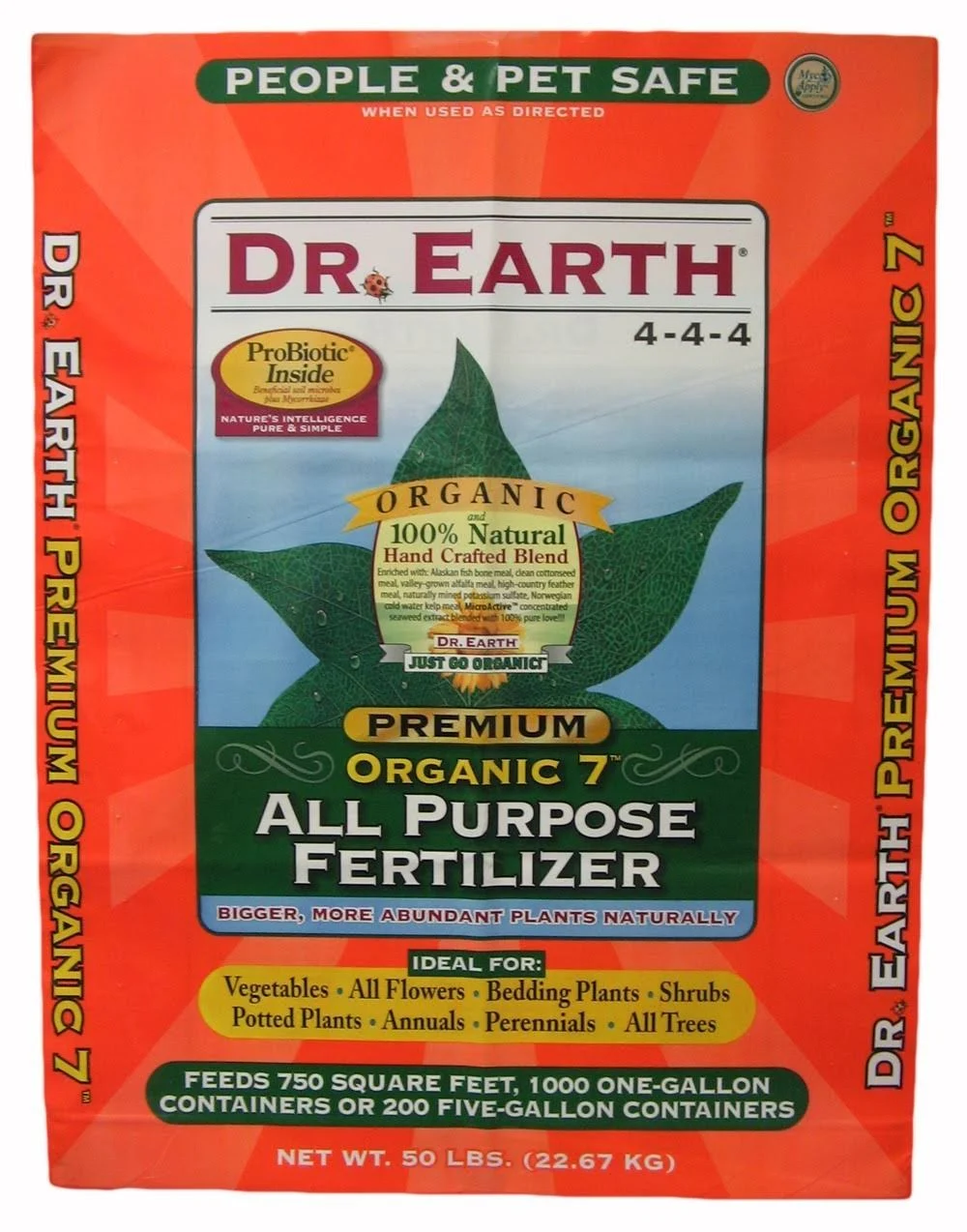 Dr Earth 50 lb Organic All Purpose Fertilizer 4-4-4