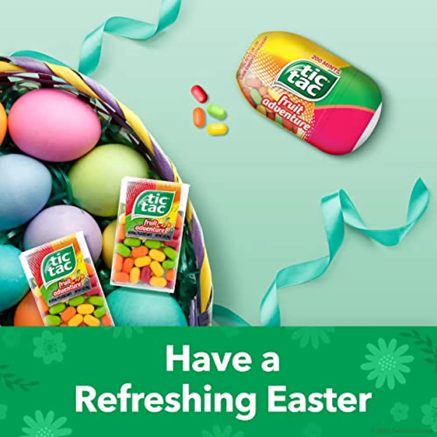 Tic Tac Fresh Breath Mints, Fruit Adventure, Bulk Hard Candy Mints, Perfect Valentines Day Gift, 1 Oz Singles, 12 Count