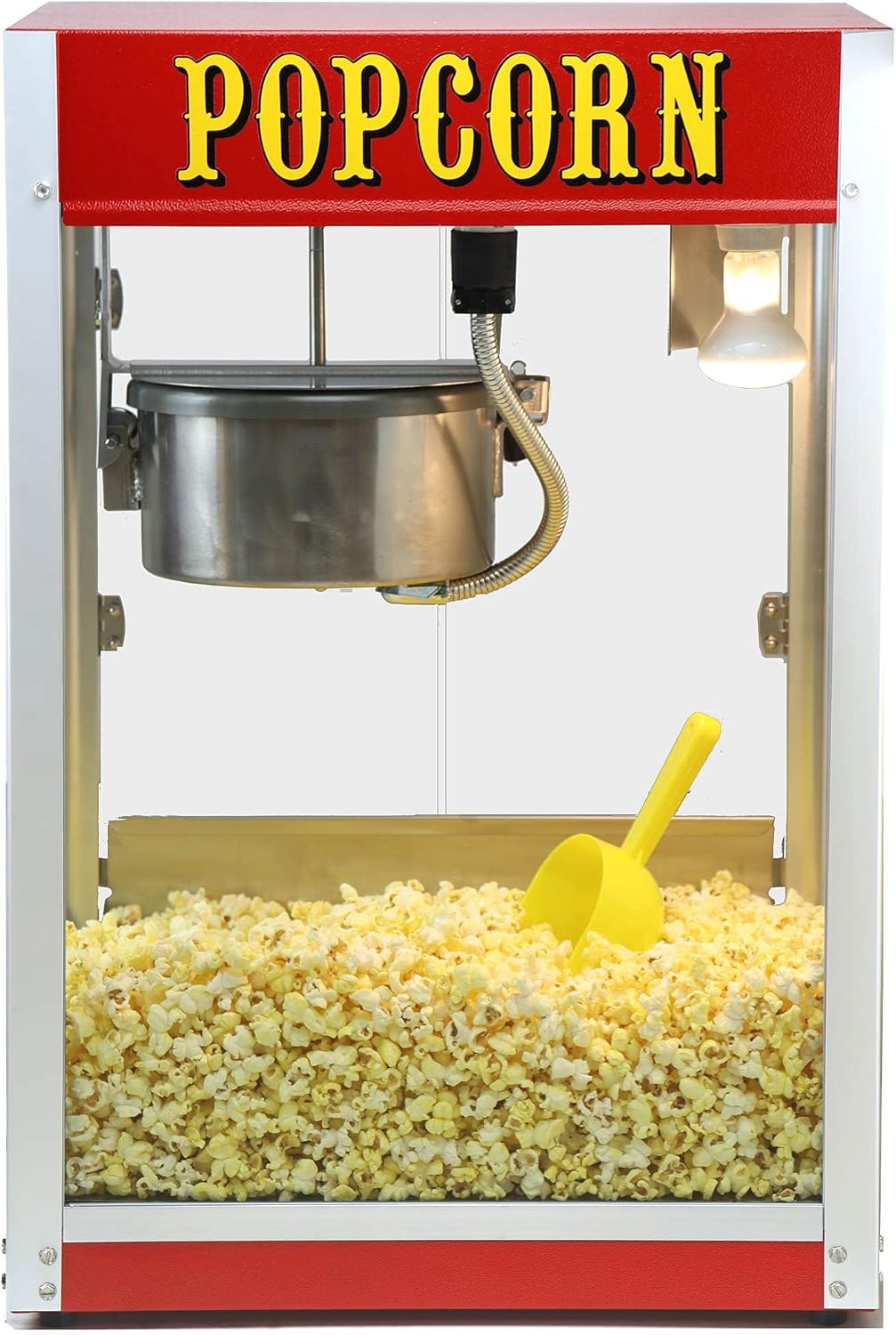 Paragon Theater Pop 8 Ounce Popcorn Machine for Professional Concessionaires Requiring Commercial Quality High Output Popcorn Equipment, Red