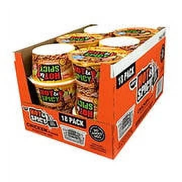 Nissin Hot & Spicy Chicken Ramen Noodle Soup Bowls, 18 ct./3 oz.