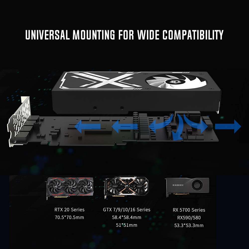 ID-COOLING ICEFLOW 240 VGA Graphic Card Cooler 240mm Water Cooler GPU VGA Cooler Compatible with RTX 20XX Series/GTX 10XX Series /900 Series/AMD RX 200/300 Series/GTX 1600 Series