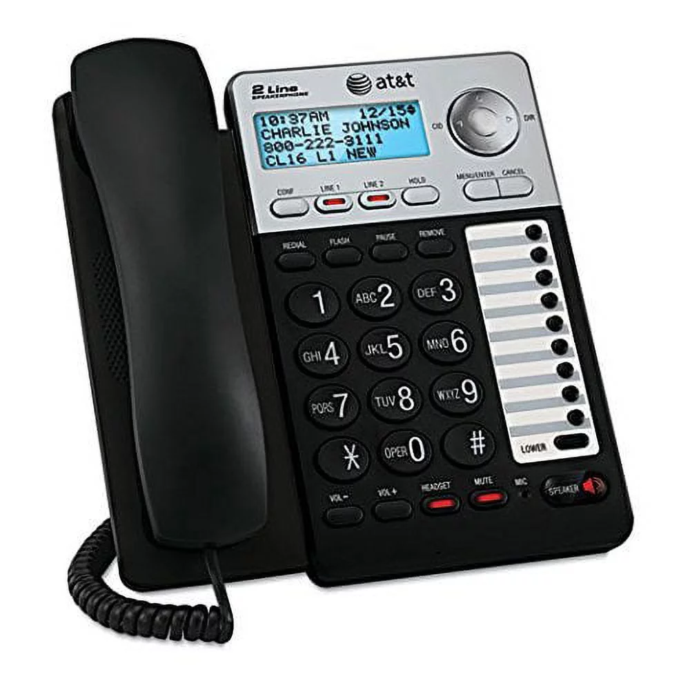 Landline Corded Phone, Att Ml17929 2-line Home Office Desk Speaker Landline Phone