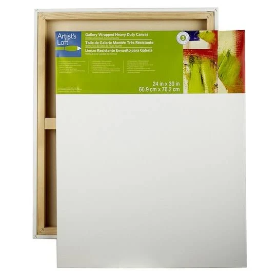 3 Pack of Gallery Wrapped Heavy Duty Canvas, Level 3 by Artist&s Loft in White | 24x22 x 30x22 | Michaels