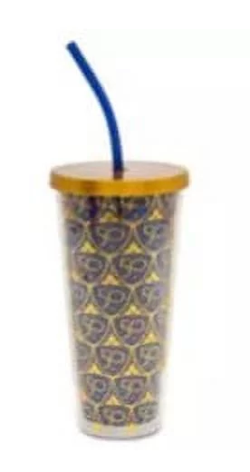 Disney 50th Anniversary Celebration Magic Kingdom Gold and Blue Acrylic Tumbler