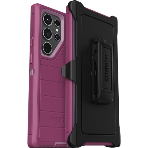 OtterBox Galaxy S23 Ultra (Only) - Defender Series Case - Black, Rugged & Durable - with Port Protection - Includes Holster Clip Kickstand - Microbial Defense Protection - Non-Retail Packaging