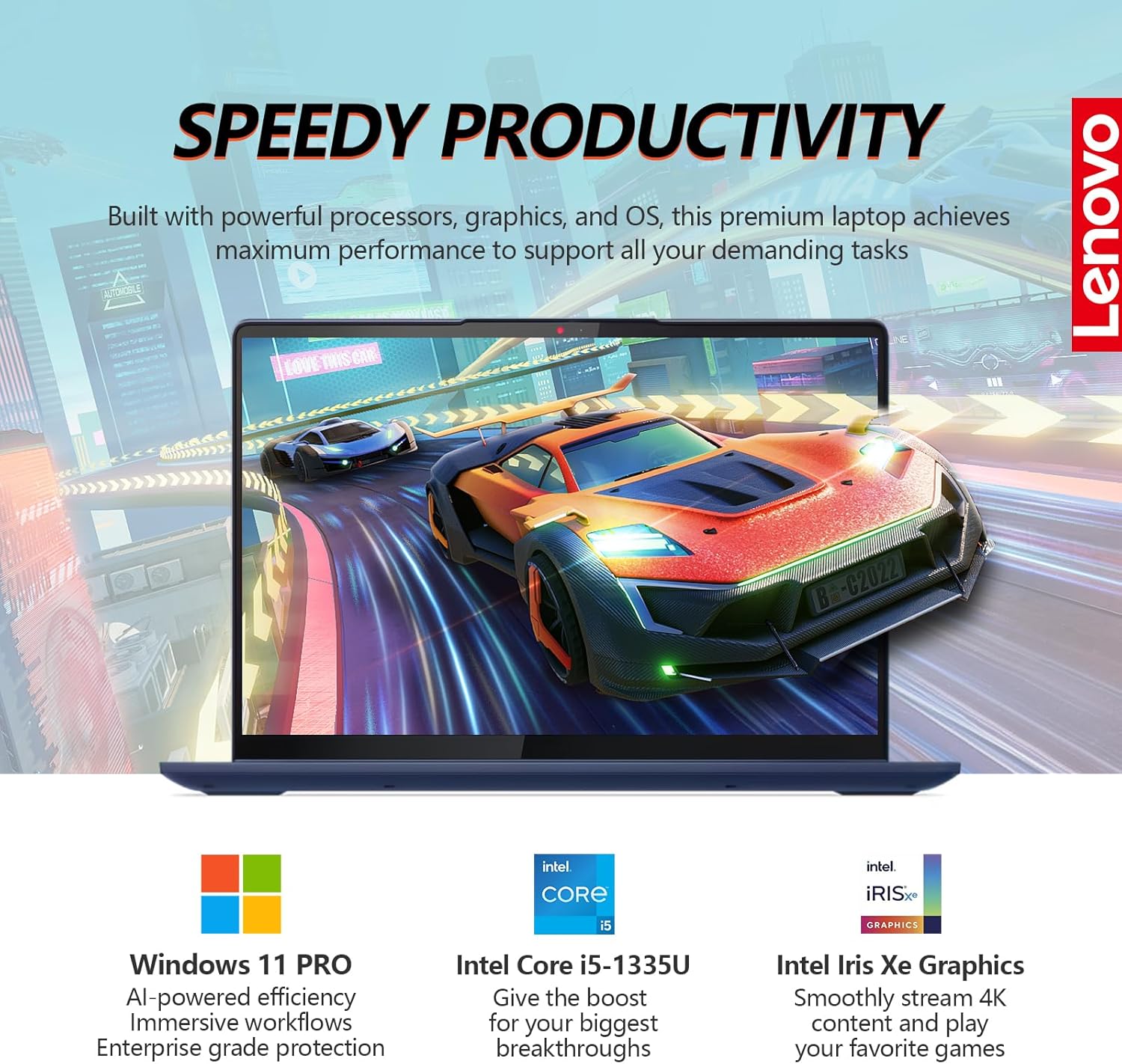 Lenovo IdeaPad Flex 5 2 in 1 Laptop Touchscreen, 14 Inch FHD Ultra Thin Light Touch Screen Convertible, Intel Core i5, 16GB RAM 512GB SSD, Windows 11, Lifetime Office, Backlit Keyboard, Thunderbolt