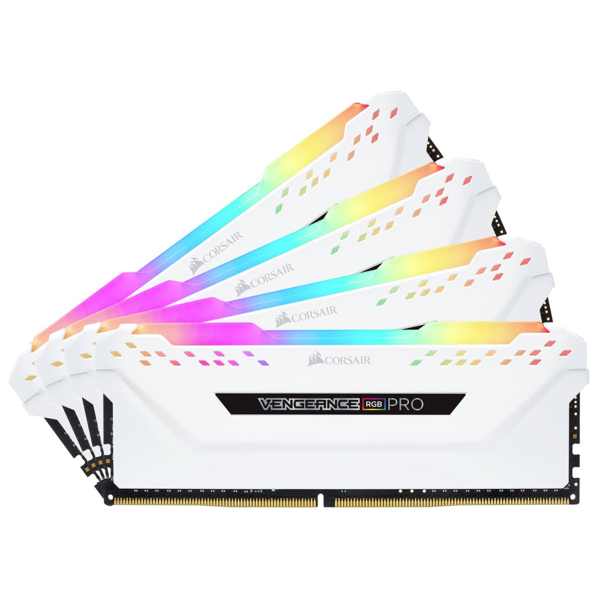 CORSAIR Vengeance RGB PRO 32GB (4x8GB) DDR4 3600MHz C18 LED Desktop Memory - White