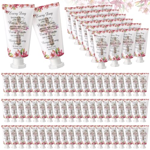 50 Pack Christian Hand Lotion Bulk Gifts for Women Mother Day Bible Mini Travel Hand Lotion Bulk for Stocking Stuffers Gifts Women Church Appreciation Teachers Coworkers(Classic)