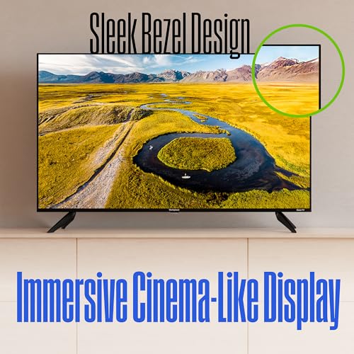 Westinghouse Roku TV - 43 Inch Smart TV, 4K UHD QLED Television w/HDR 10+, Dolby Vision, Wi-Fi & Mobile App Connectivity, Flat Screen Compatible w/Apple HomeKit, Alexa, & Google Assistant