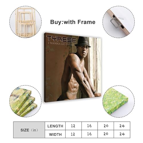 Generic R&B Singer Tyrese Gibson Album Cover - I Wanna Go There Canvas Poster Bedroom Decor Landscape Office Room Decor Gift Frame-style Frame-style24x24inch(60x60cm)