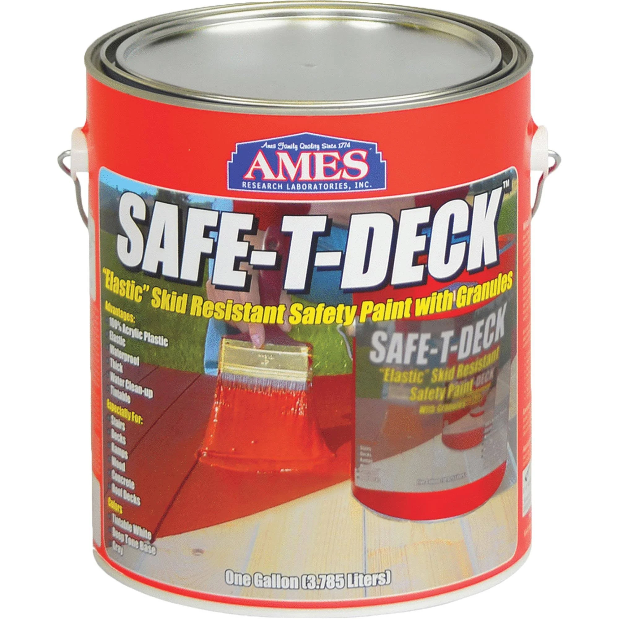 Ames Safe-T-Deck Elastomeric Waterproofing Sealer Deck Paint SD1GY