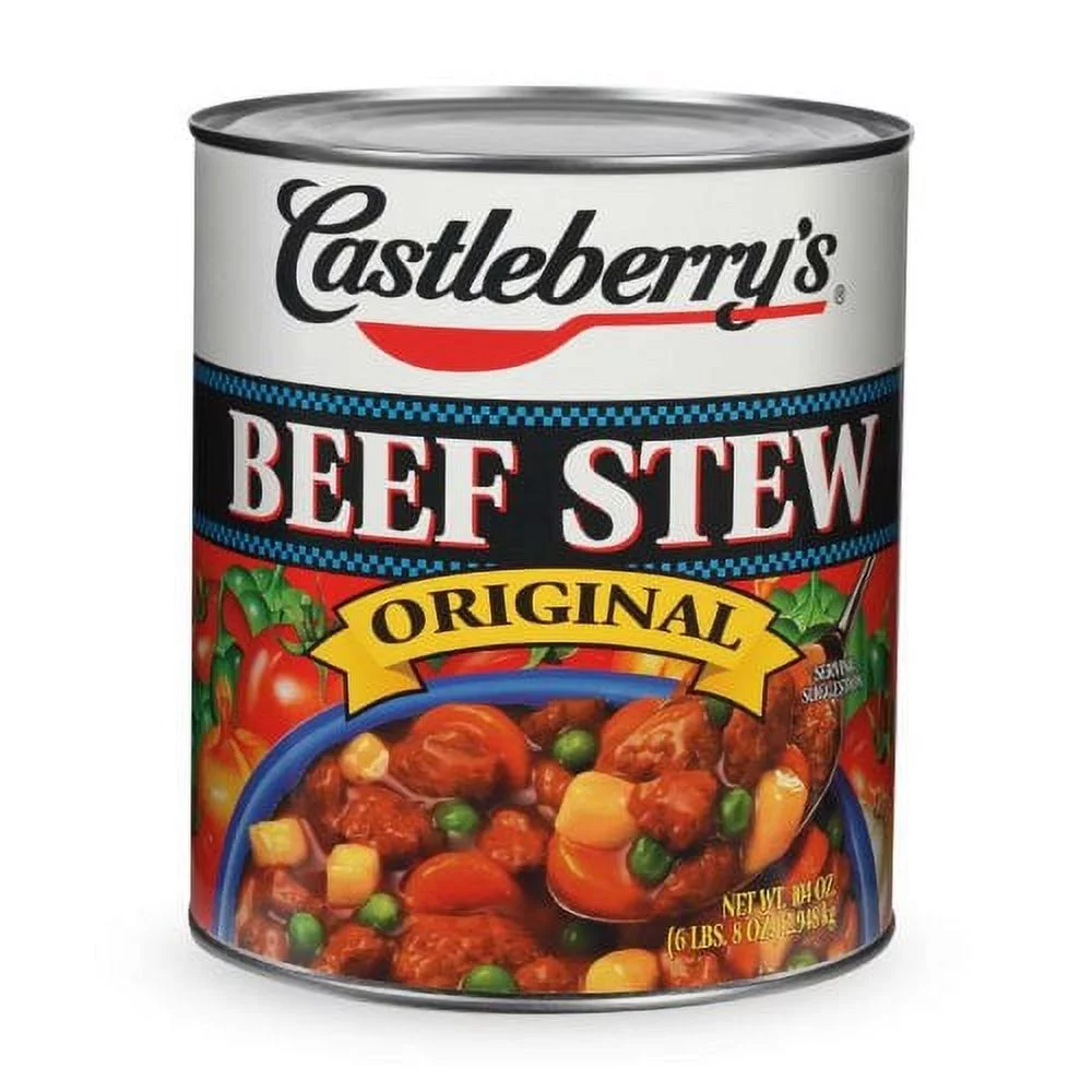 Castleberry's Stew Beef, 9041, Ready-to-Eat, 104 oz Cans, 6/Case (92668)