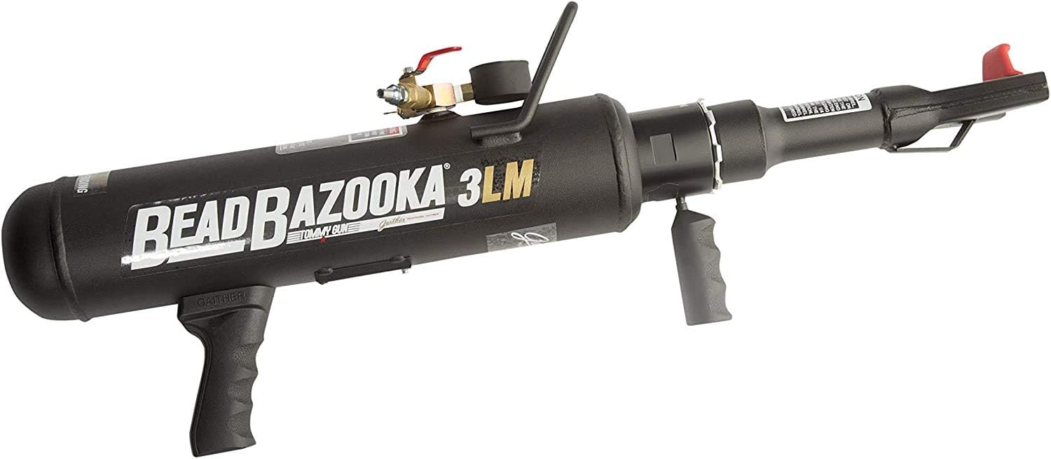 Gaither Bead Bazooka BB3LM - Professional Automotive Tools, Bead Seater Blaster Tool with MIS Lever Release, Tire Inflator for Passenger Vehicles and ATV’s, 3 Liter