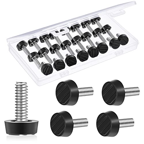 1/4-20 UNC Thread Adjustable Furniture Levelers Screw in Galvanized Steel Glide Furniture Leveling Feet Screw on Floor Leveler for Table,Chair, Cabinet, Patio Furniture Workbench Legs (20 Pack)