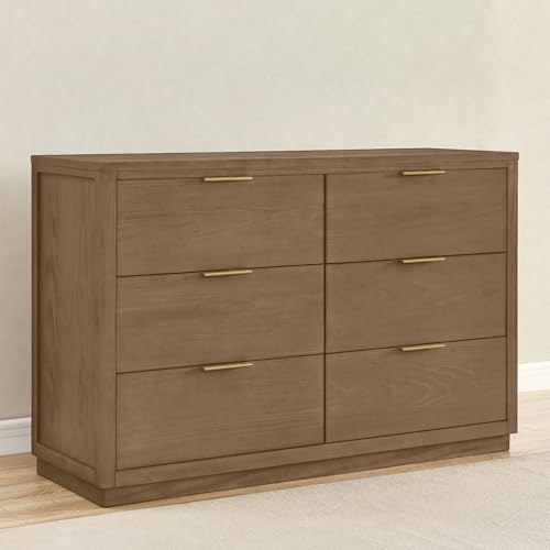Delta Children Forever 6 Drawer Dresser - Naturals Collection, Teak Brown