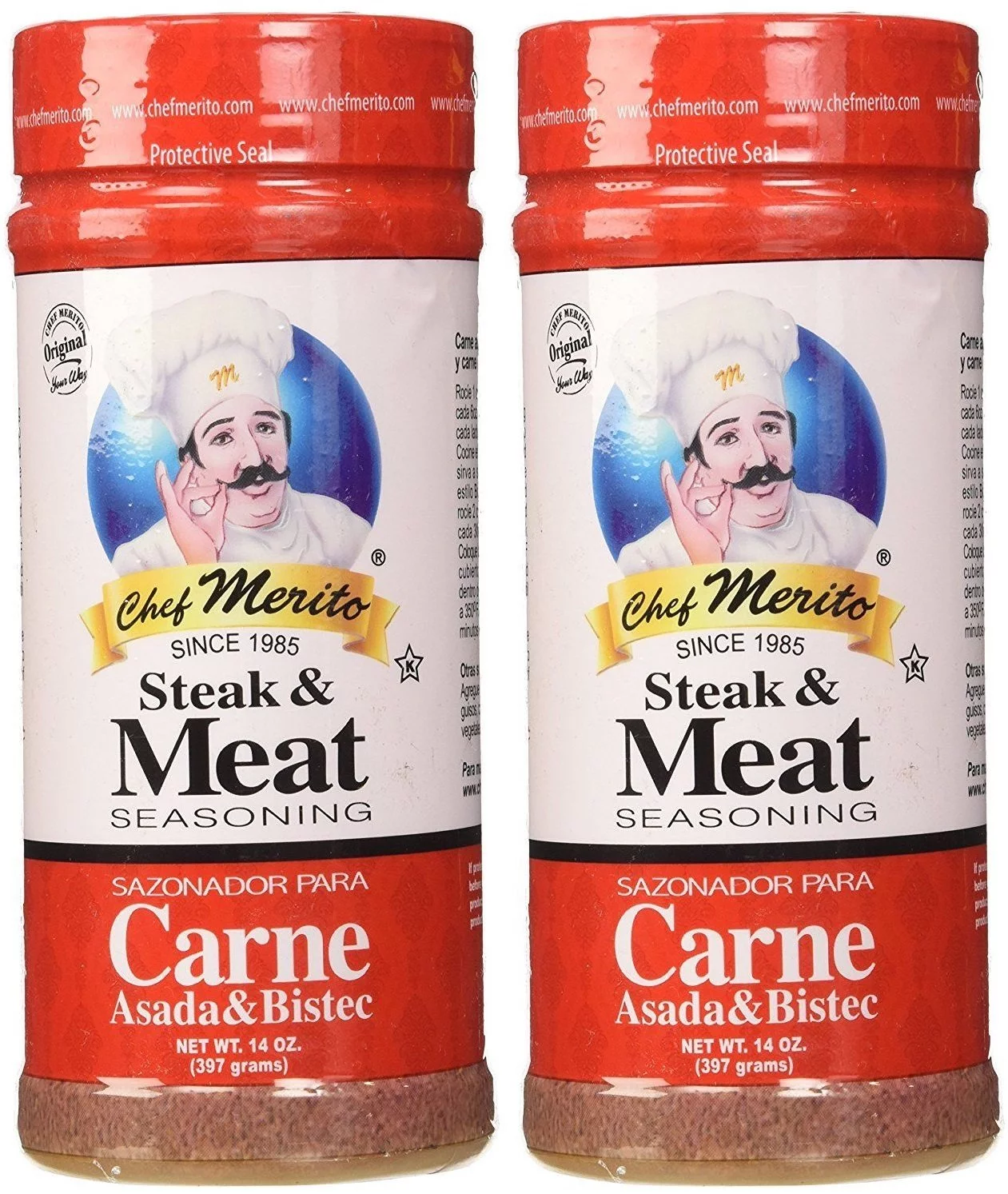 Chef Merito Seasoning Powder (Carne 14oz, 14 oz x 2 pk)