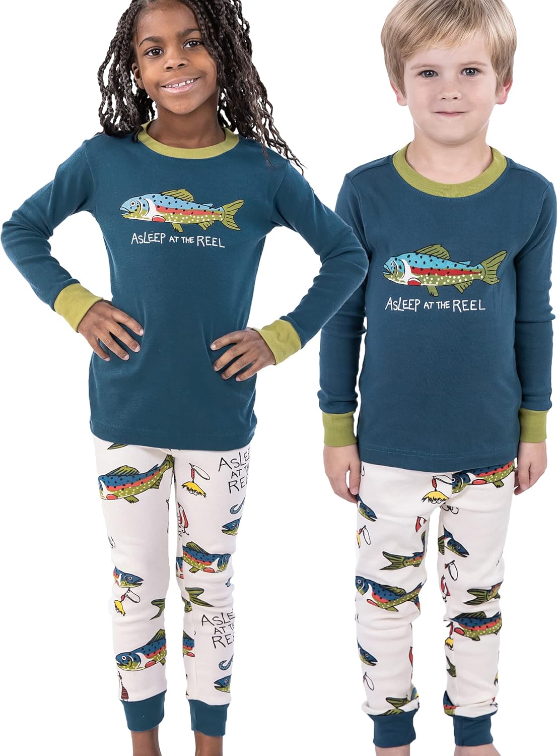 Lazy One Warm Long-Sleeve PJ Sets for Girls and Boys, Funny Animal Kids' Pajama Sets, Cozy, Comfy