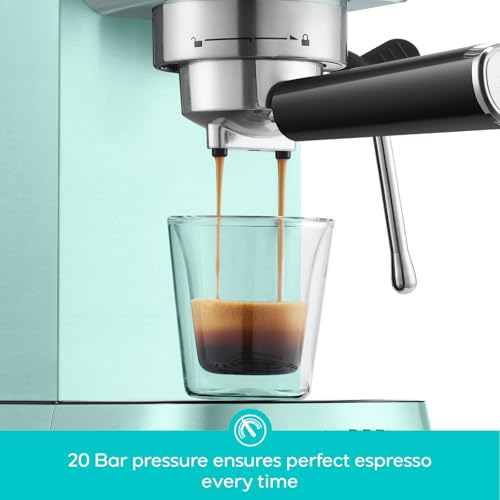 CASABREWS CM5418 Espresso Machine 20 Bar, Compact Espresso Maker with Steam Milk Frother, Stainless Steel Coffee Machine with 34oz Removable Water Tank for Cappuccino, Latte, Silver