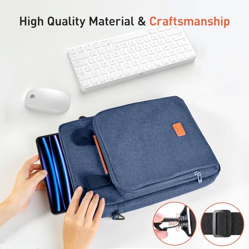 DTTO 9-11 Inch Tablet Sleeve Bag with Shoulder Strap, Double Handle Case Fits iPad Air/Pro 11 inch 2024, iPad 10th Gen 10.9
