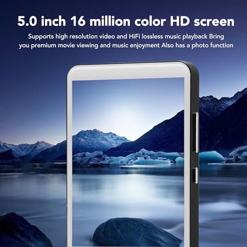 256GB MP3 Player with Bluetooth and, 5.0 Full Touch HD Screen Mp4 Mp3 Player with Speaker, HiFi Sound Music Player, Noise Reduction Music Player (8GB ROM Plus 256GB