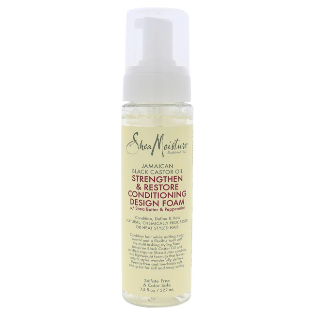 Shea Moisture Jamaican Black Castor Oil Strengthen and Restore Conditioning Design Foam by Shea Moisture for Unisex - 7.5 oz Foam