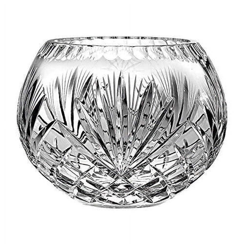 European Hand Cut Crystal Rose Bowl, 8