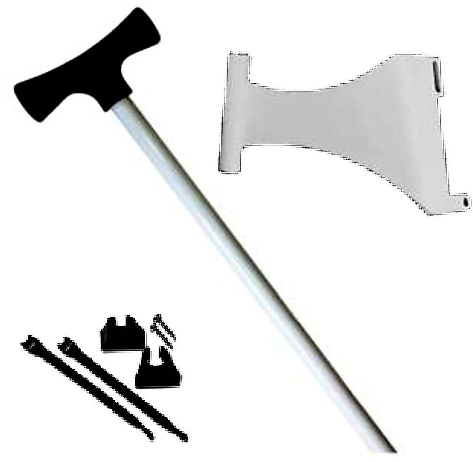Stick It Anchor Pin for shallow water-White Left/Port Side Motor Mount System with 7 ' White Pin