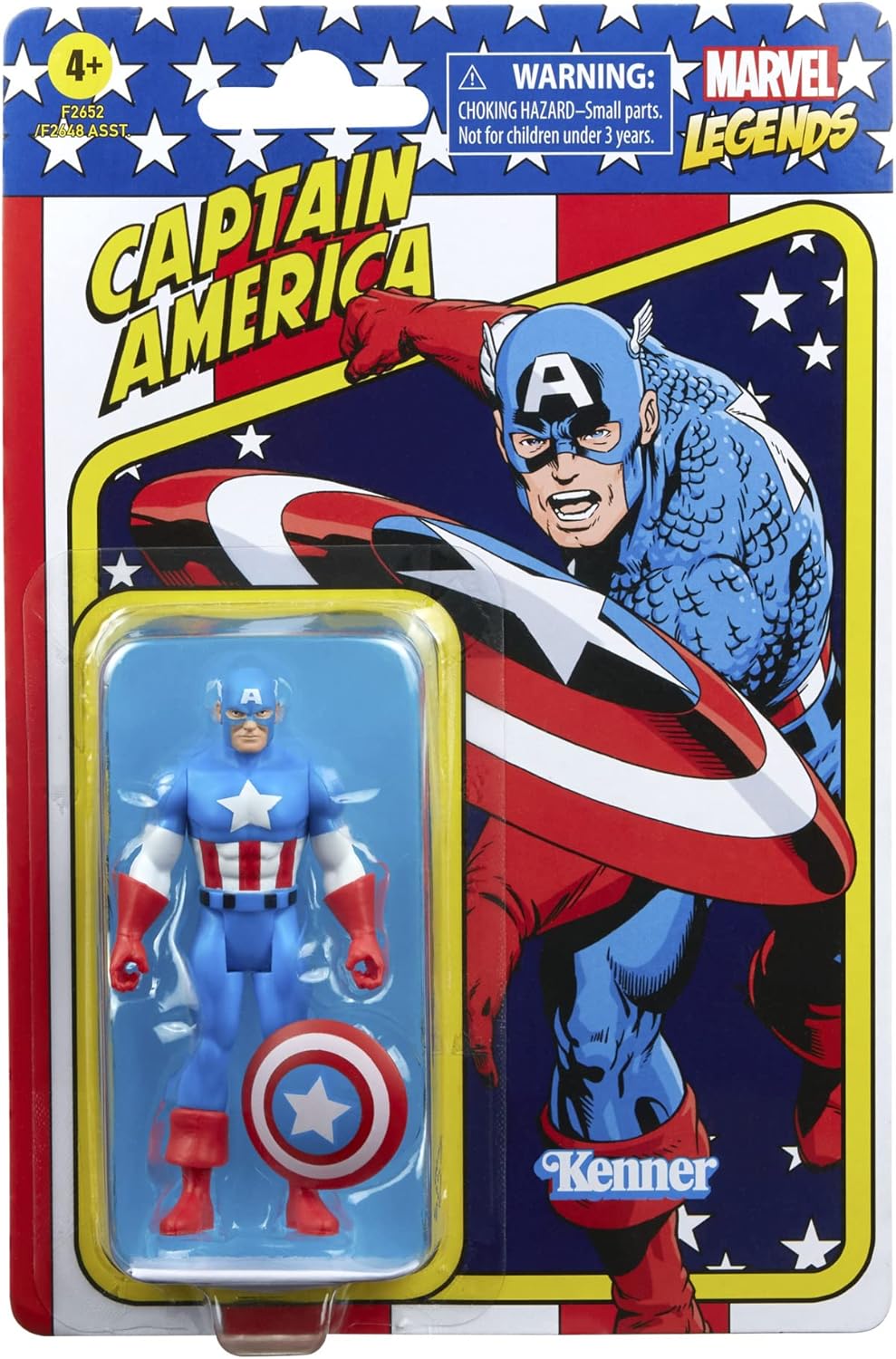 Marvel Hasbro Legends Series 3.75-inch Retro 375 Collection Captain America Action Figure Toy