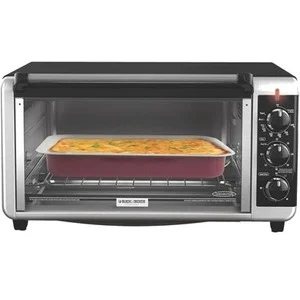 BLACK+DECKER 8 Slice Extra-Wide Stainless Steel Countertop Toaster Oven, TO3250XSB